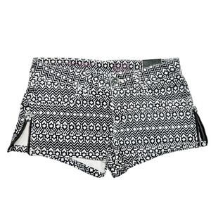 Vans G Denim Zip Mini Shorts Size 3 Black White Pattern Zippers New with Tags